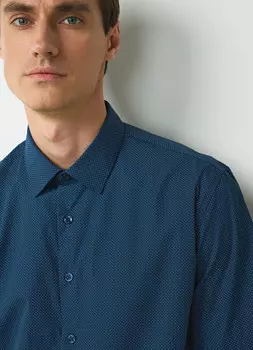 Рубашка в горошек, Синий
