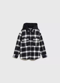Рубашка в клетку для мальчиков, Черный