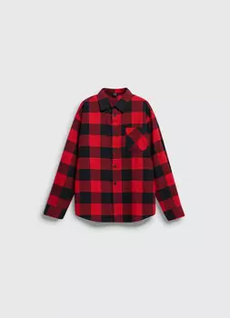 Рубашка в клетку для мальчиков, Красный