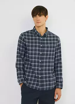 Рубашка в клетку, Серый