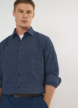 Рубашка в клетку, Синий