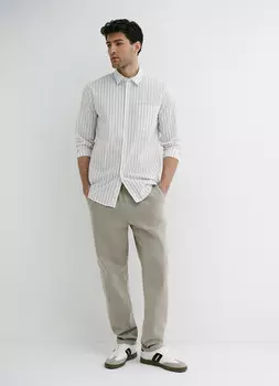 Рубашка в полоску, Белый