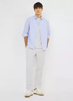 Рубашка в полоску, Голубой