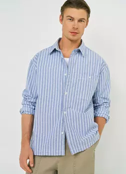 Рубашка в полоску, Синий
