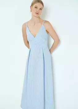 Сарафан из хлопка, Голубой