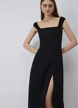 Сарафан из вискозы и льна, Черный