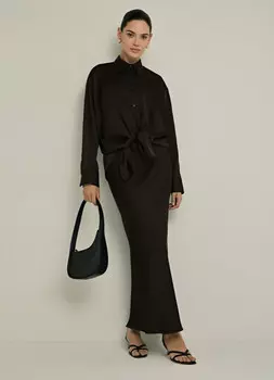 Сатиновая рубашка, Коричневый