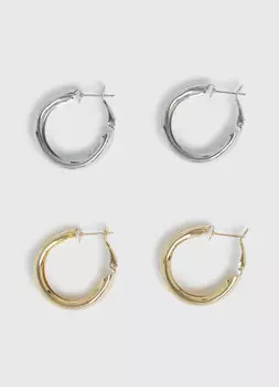 Серьги, 2 пары, Мультицвет