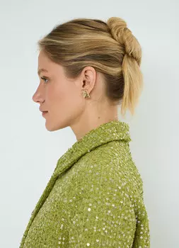 Серьги-пусеты, Золотой