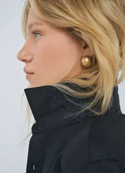 Серьги с эффектом античного золота, Золотой