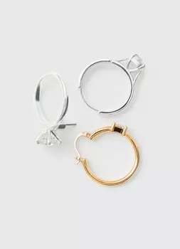 Серьги в виде колец O'STIN x Яндекс Книги, Мультицвет