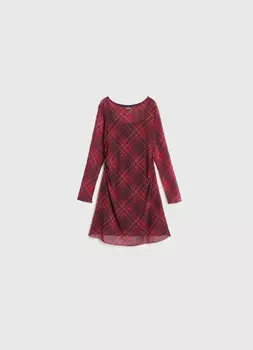 Сетчатое мини-платье для девочек, Фиолетовый