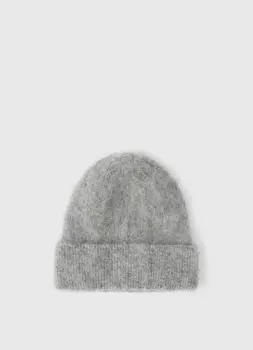 Шапка-бини из шерсти, Серый