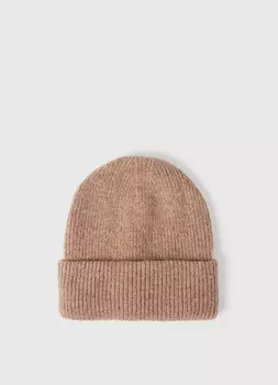 Шапка-бини с добавлением шерсти для девочек, Бежевый