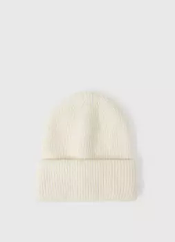 Шапка-бини с добавлением шерсти для девочек, Белый