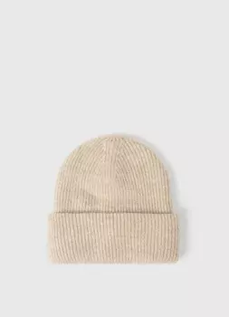 Шапка-бини с добавлением шерсти для девочек, Бежевый