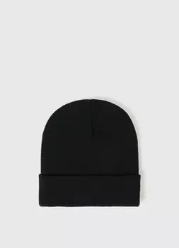 Шапка гладкой вязки, Черный