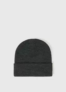Шапка гладкой вязки, Серый