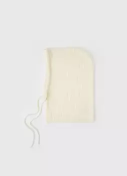 Шапка-капор для девочек, Белый