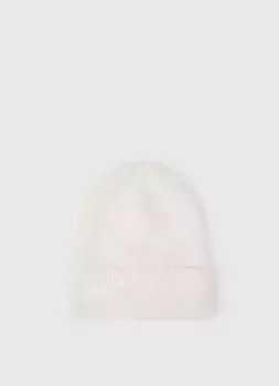 Шапка с отворотом, Белый