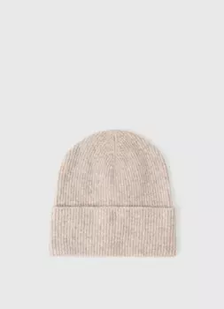 Шапка с отворотом, Бежевый