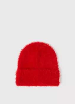 Шапка с отворотом, Красный