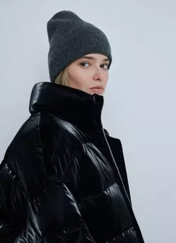 Шапка с отворотом, Серый