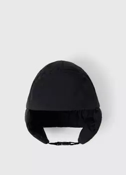 Шапка-ушанка с застёжкой для мальчиков, Черный