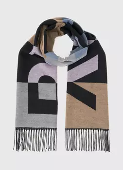 Шарф с бахромой, Черный