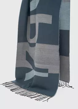 Шарф с бахромой, Зеленый