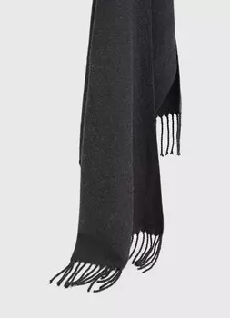 Шарф с натуральной шерстью, Серый