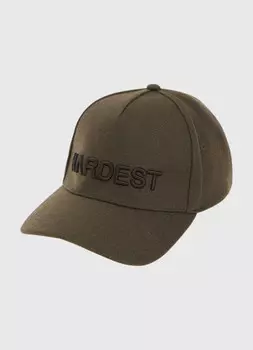 Шерстяная кепка с вышивкой, Зеленый