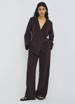 Широкие брюки из модала, Коричневый