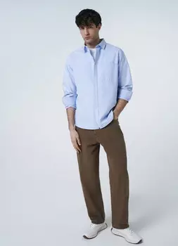 Широкие брюки из твила, Серый