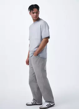 Широкие брюки с карманами, Серый