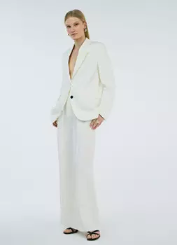 Широкие брюки со стрелками, Белый