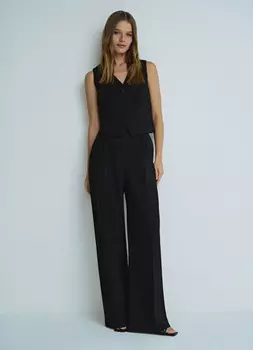 Широкие брюки со стрелками, Черный