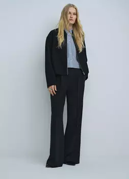 Широкие брюки со стрелками, Черный