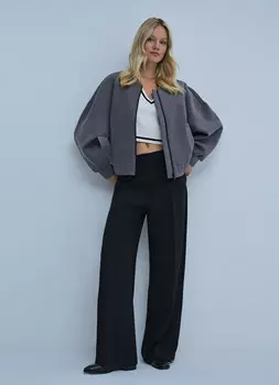 Широкие брюки со стрелками, Черный