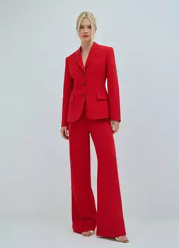 Широкие брюки со стрелками, Красный