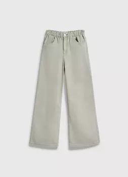 Широкие джинсы для девочек, Зеленый