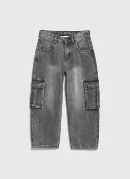 Широкие джинсы для мальчиков, Серый