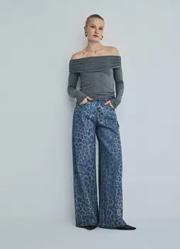 Широкие джинсы, Голубой