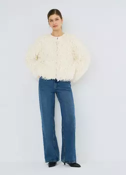 Широкие джинсы с высокой посадкой, Синий