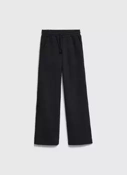 Широкие трикотажные брюки для девочек, Черный