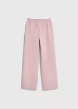 Широкие трикотажные брюки для девочек, Розовый