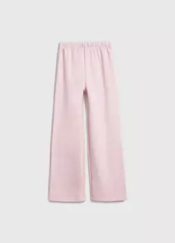 Широкие трикотажные брюки для девочек, Розовый