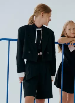 Шорты-бермуды для девочек, Черный