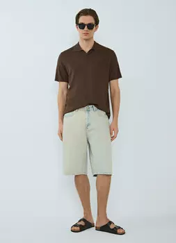 Джинсовые шорты-бермуды, Голубой