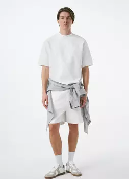 Шорты из интерлока, Белый